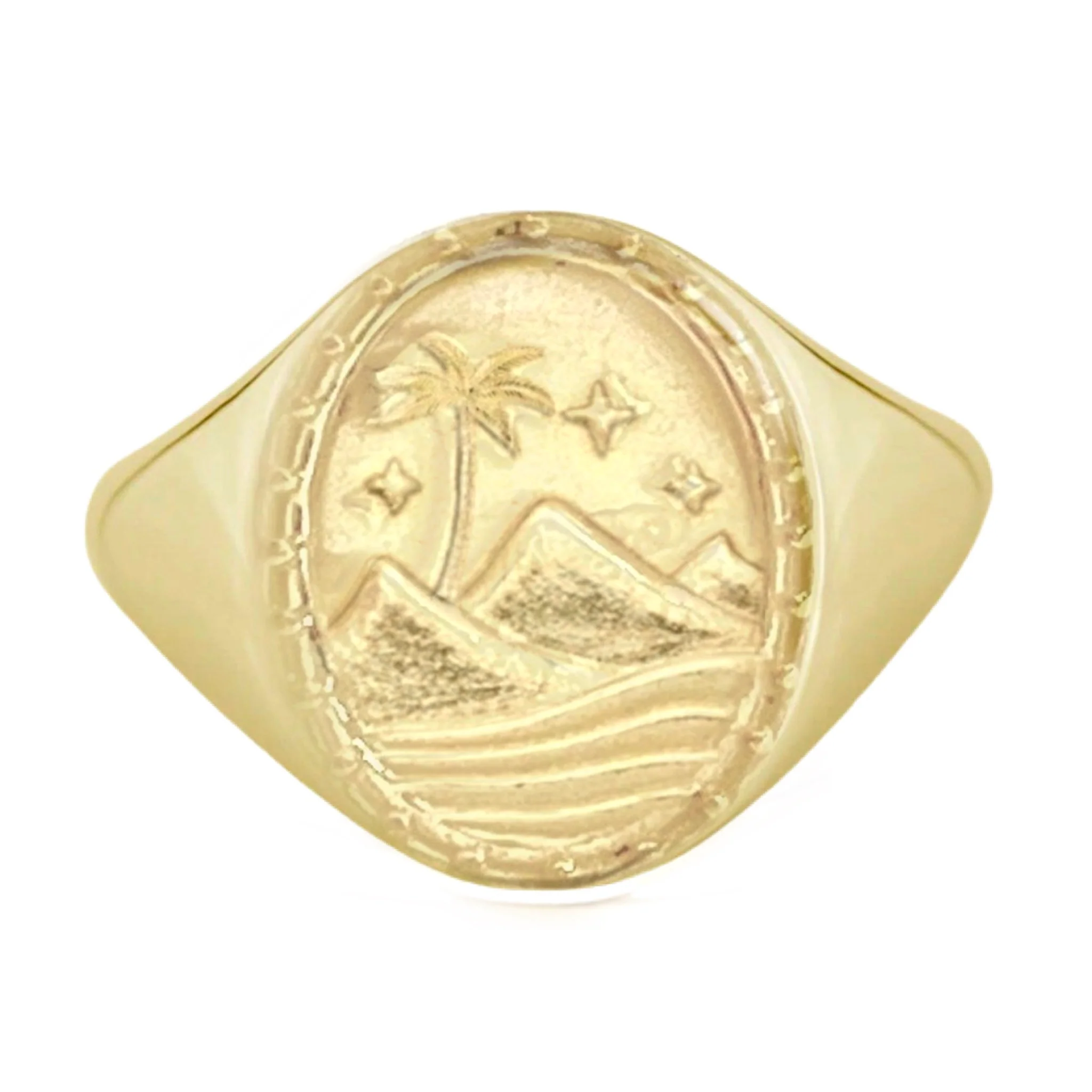 Laihas Bohemian Paradise Gold Signet Ring