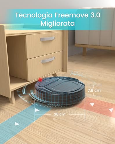 LEFANT Robot Aspirapolvere con 2200Pa, Senza Grovigli,7,6cm Ultra Sottile,Autocaricante,Wi Fi/App/Alexa,120 Minuti,6 Modalità di Pulizia,Ideale per Peli di Animali Domestici,Pavimenti Duri M210 Pro : Casa e cucina