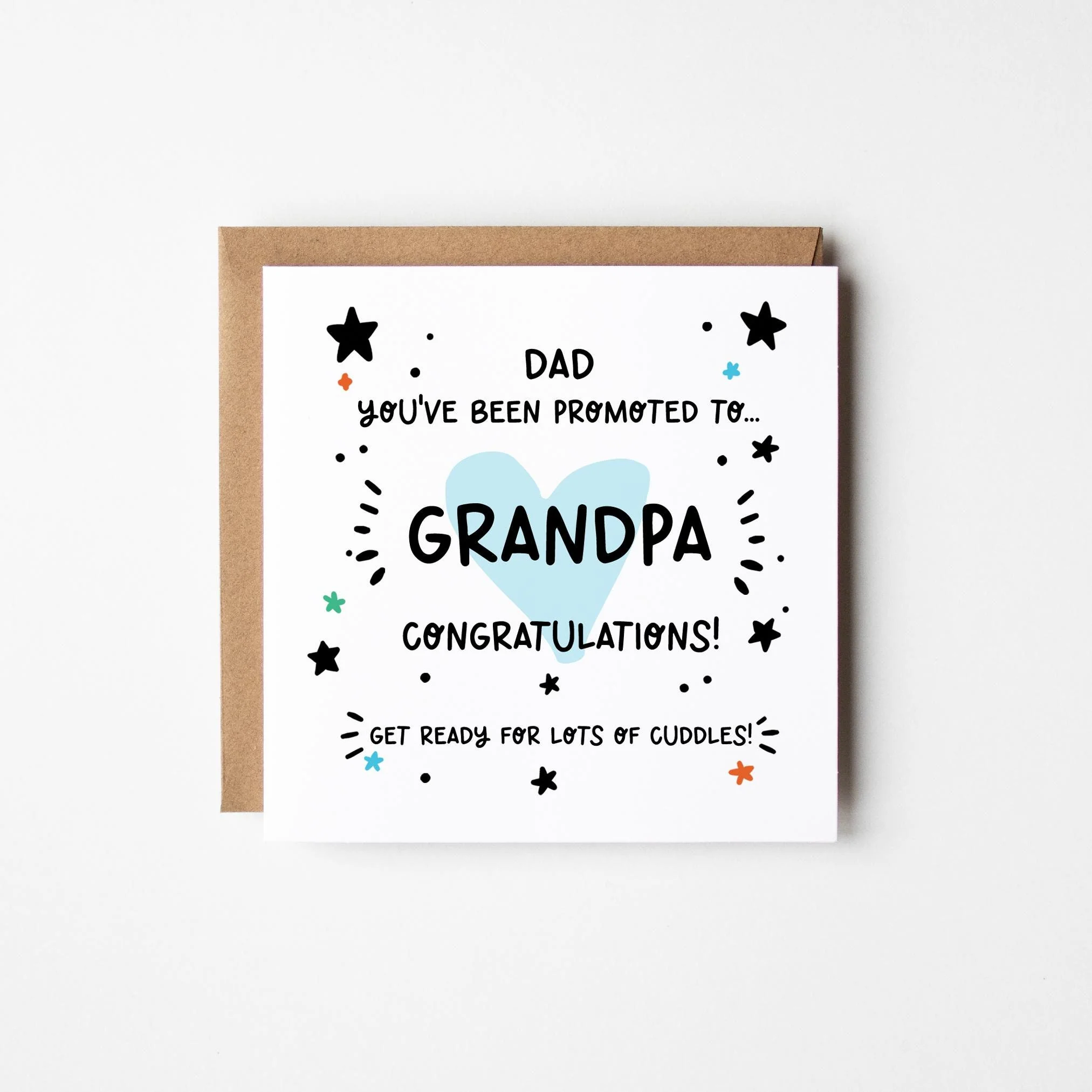 New Grandparent Card ? You've Been Promoted To... Personalised New Grandpa Granddad Papa Card ? Congratulations New Grandparent Card