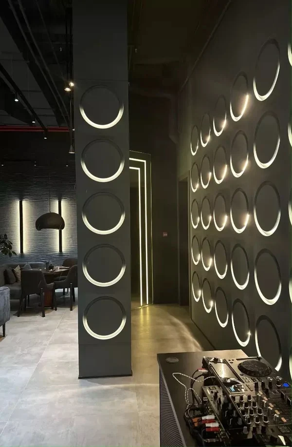GYPSUM 3D WALL PANEL | COSMIC 0212 + LED MEDIUM