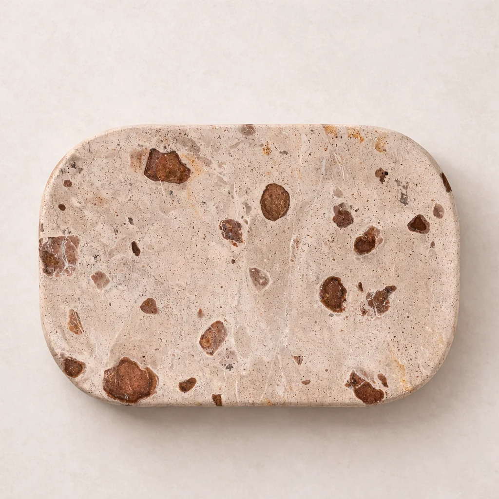 Buffed Stone Soap Dish