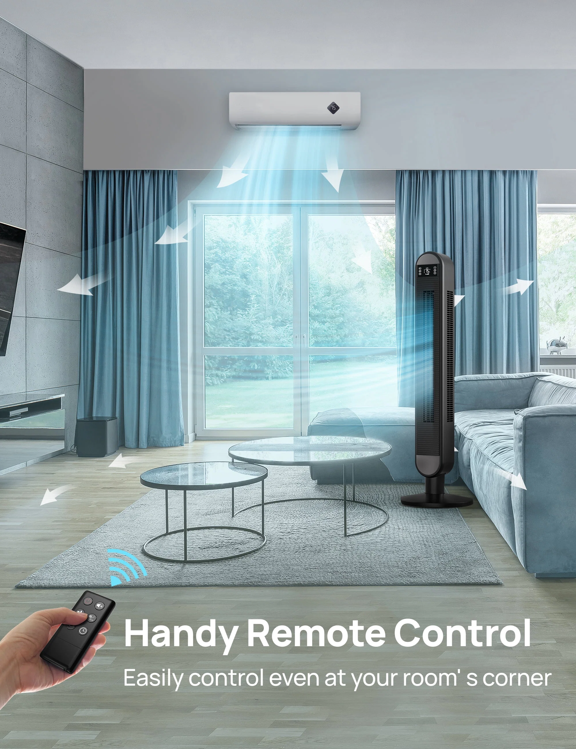Tower Fan for Home, 42