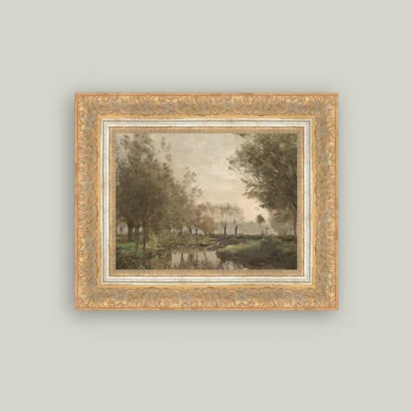The Creek Framed Antique Inspired Art