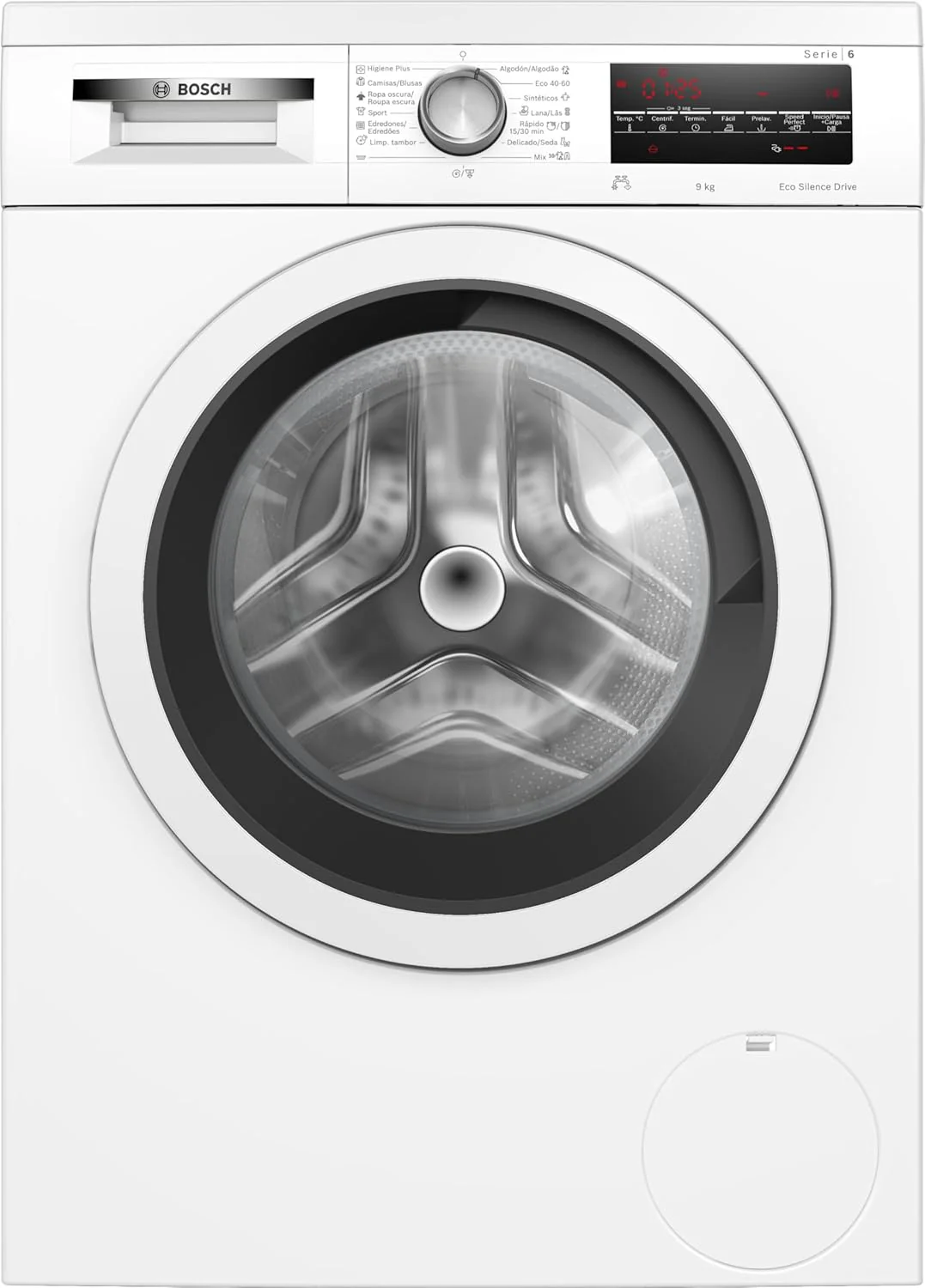 Bosch Washing Machine, Free Installation, 8 kg, Series 6, EcoSilence, Anti-Fingerprint Steel, WUU28T8XES