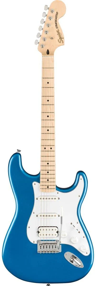 Squier by Fender Affinity Series Stratocaster Pack, HSS, juhar fogólap, Lake Placid Blue