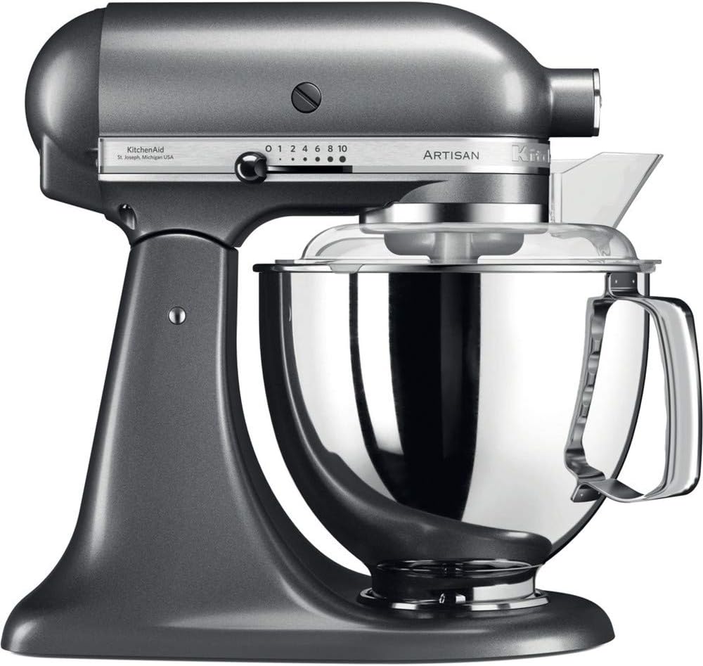KitchenAid Küchenmaschine I Artisan I Kippbarem Food Processor I Teigknetmaschine mit 5 Zubehör | 2 Schüsseln aus Edelstahl | 4.8 L | Pistaccio