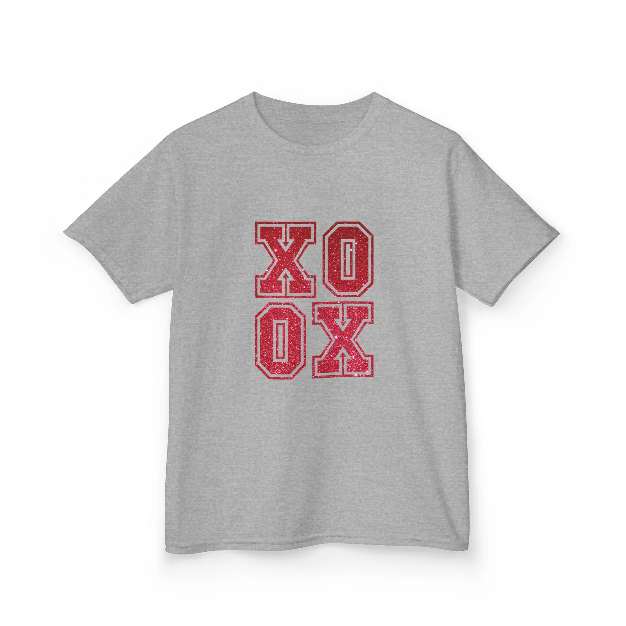 Red Varsity XOXO Kids Tee | Love Letter Graphic