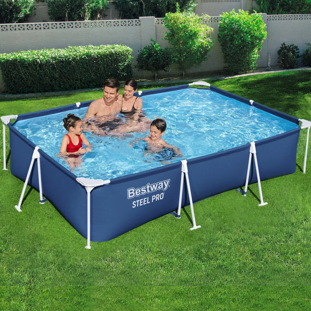 Rozsdamentes acélvázas medence szűrőpumpával – Bestway
