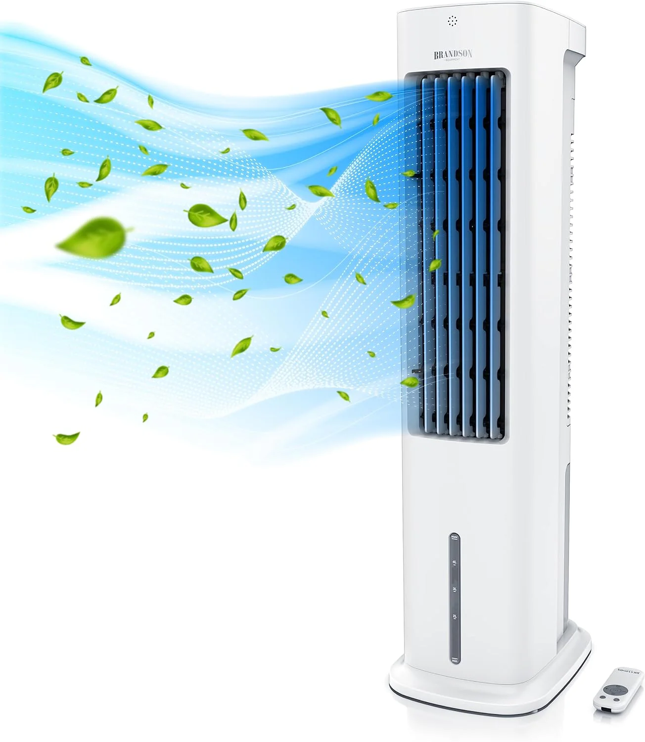 Brandson - Légkombinátor 5 az 1-ben - Párologtató hűtő, párásító, ventilátor és légtisztító, mobil klímaberendezés elvezetőcső nélkül - 2025-ös díjnyertes termék - halk működés - 5 literes víztartály