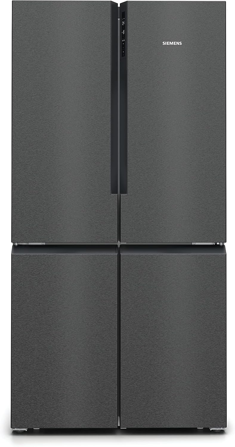 SIEMENS KF96NVPEA iQ300 Multi-Door-Kühlschrank, 183 x 91 cm, 405 L Kühlen & 200 L Gefrieren, hyperFresh längere Frische, noFrost nie wieder abtauen, superCooling schnellere Kühlung