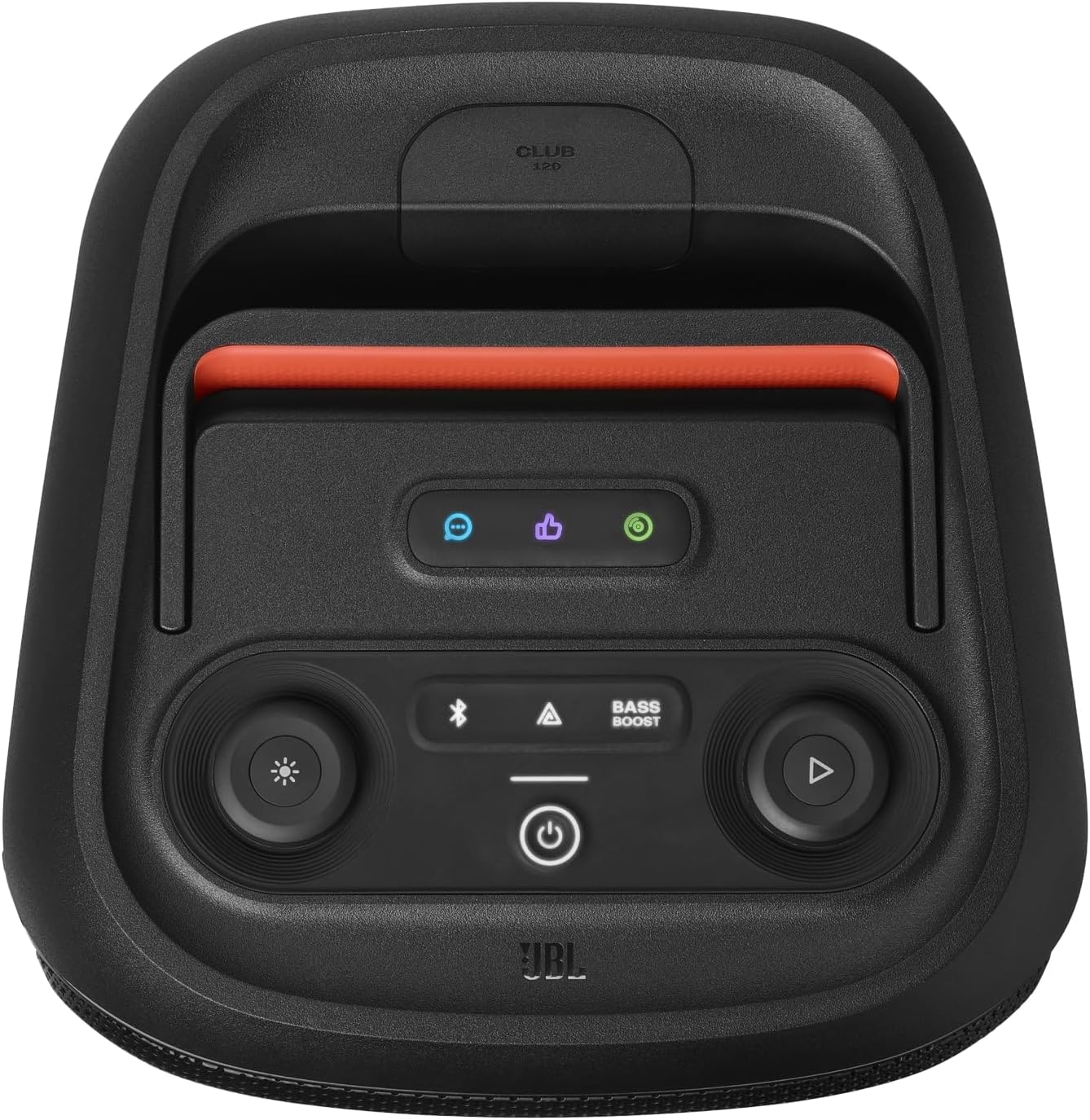 JBL Partybox Stage 120 in Schwarz – Tragbare Bluetooth-Lautsprecher-Box mit JBL Pro Sound, Lichtshow, KI-Sound-Boost und Teleskopgriff – 12 h Laufzeit