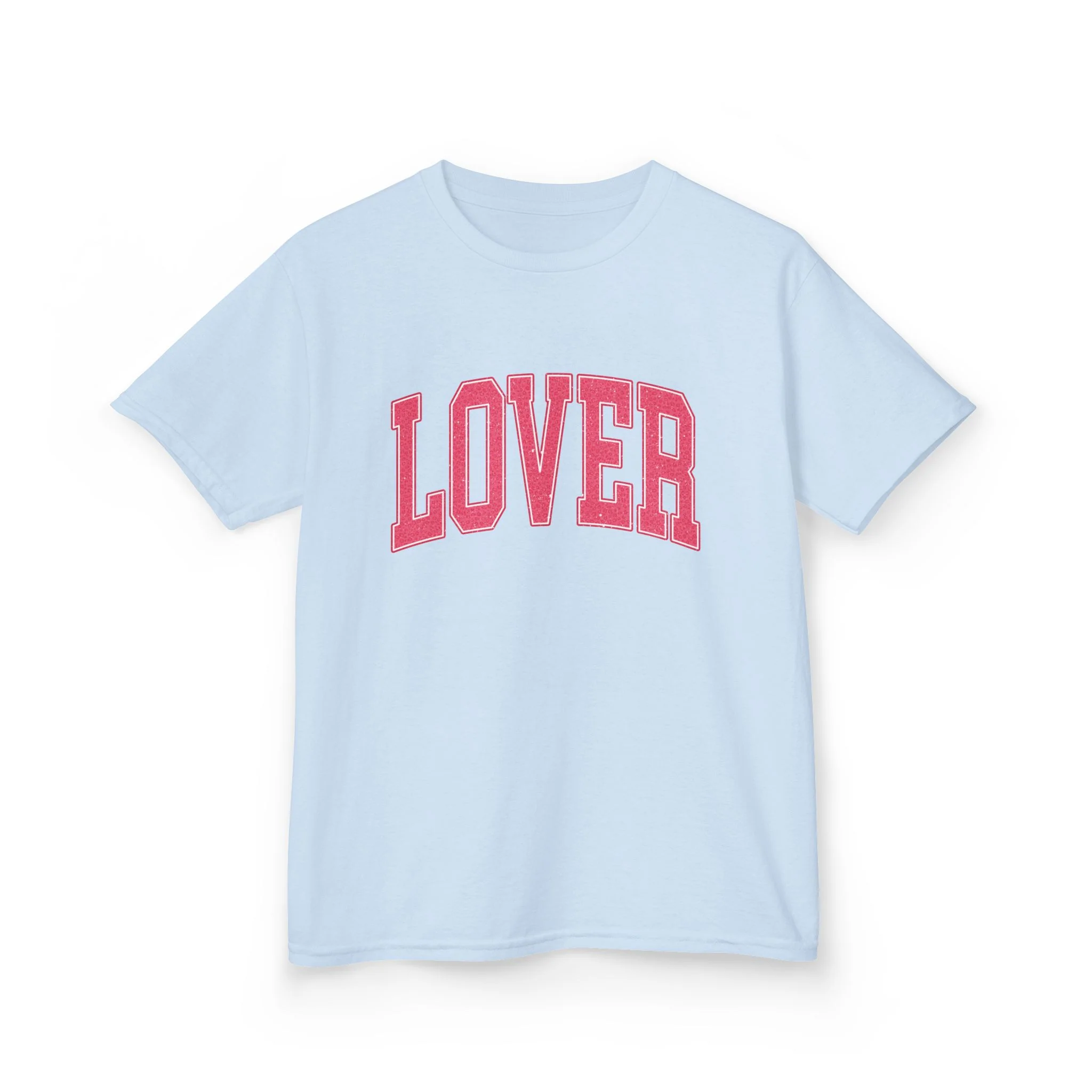 Lover Pink Arch Text Kids Tee | Valentine Kids Shirt