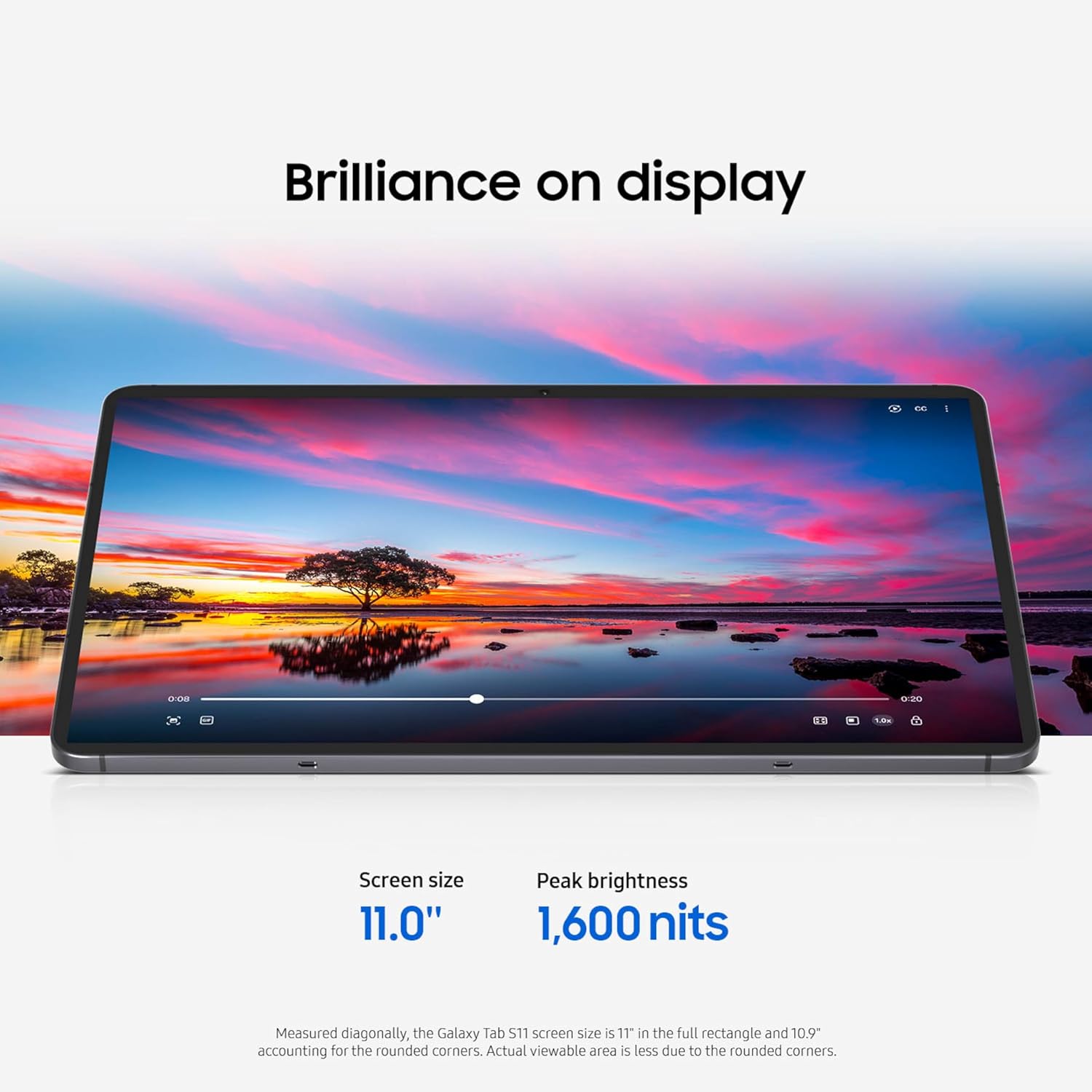 Samsung Galaxy Tab S11 256GB WiFi Android Tablet, Dynamic AMOLED 2X Display, 3nm MediaTek Processor, Galaxy AI, IP68, High Performance, Premium 11