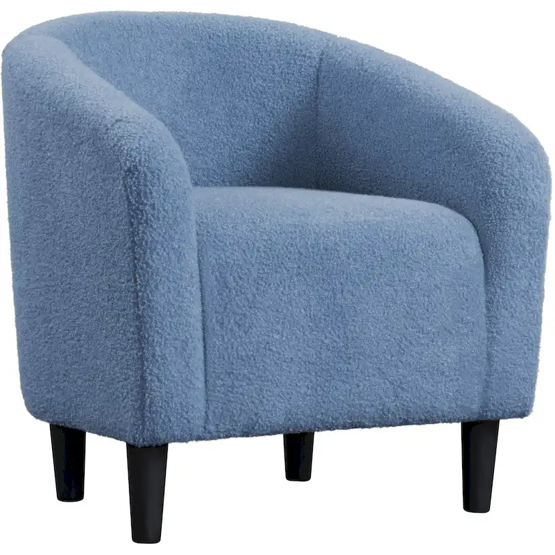 Yaheetech Club Chair Accent Barrel Chair Upholstered Arm Chair