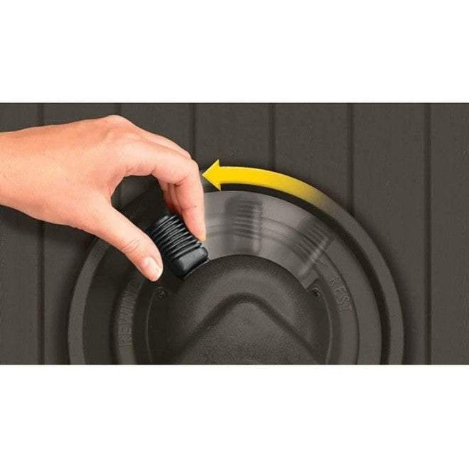 Avvolgitubo per tubo da giardino ad acqua Suncast Aquawinder da 125 piedi con riavvolgimento automatico, Java (confezione da 2)