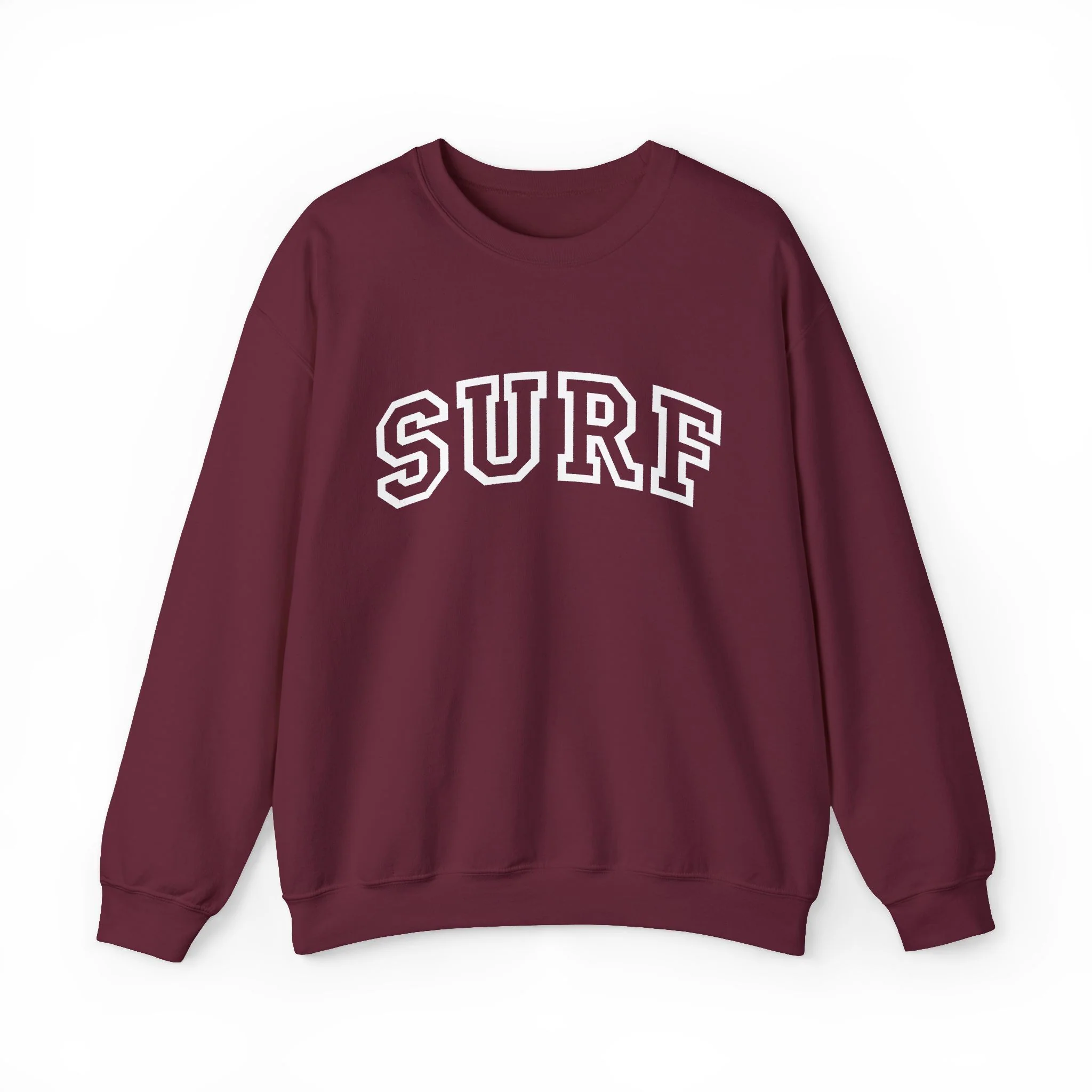 Surf Crewneck Sweatshirt - Classic Varsity Wave Pullover