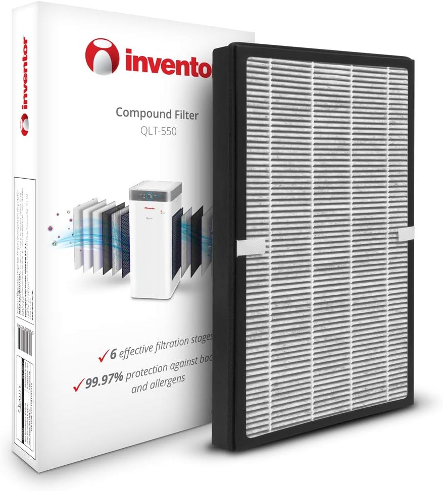 Inventor HEPA-Filter für Quality QLT-550 Luftreiniger mit hoher Effizienz (WEEE-Reg.-Nr.DE 70189747)