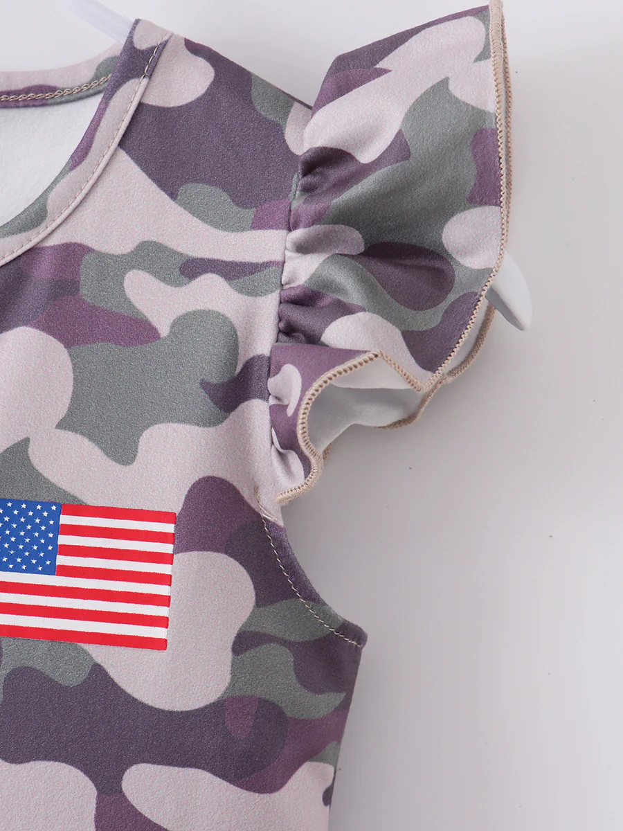 American Flag Ruffle Girl Dress
