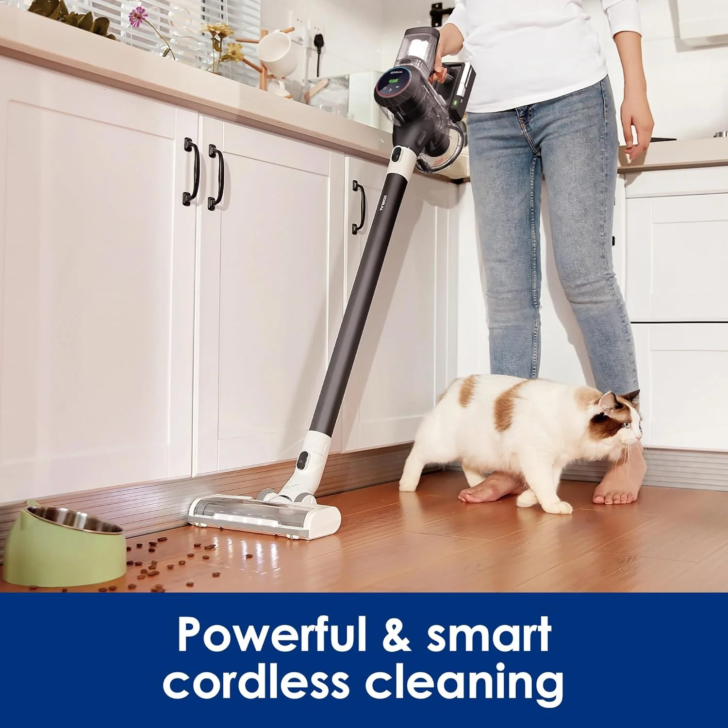 Cordless vacuum cleaner, smart stick handheld vacuum cleaner, strong suction, light weight, cordless handheld vacuum cleaner deep cleans hair, hard floors, carpets, cars
