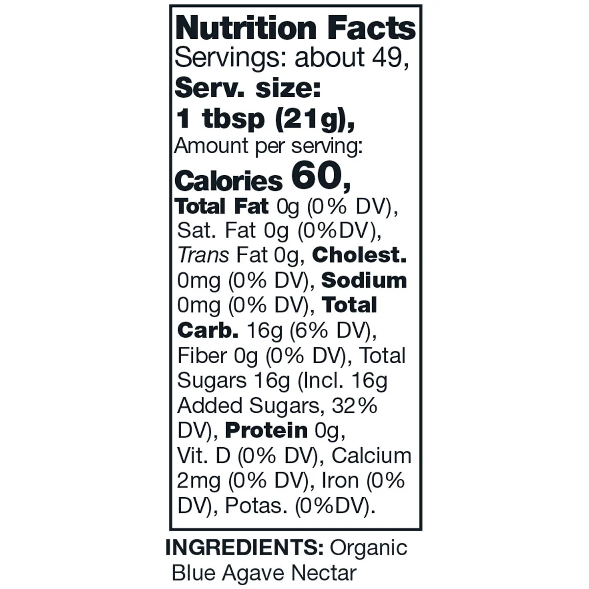 Kirkland Signature Organic Blue Agave, 36 oz, 2 - Count