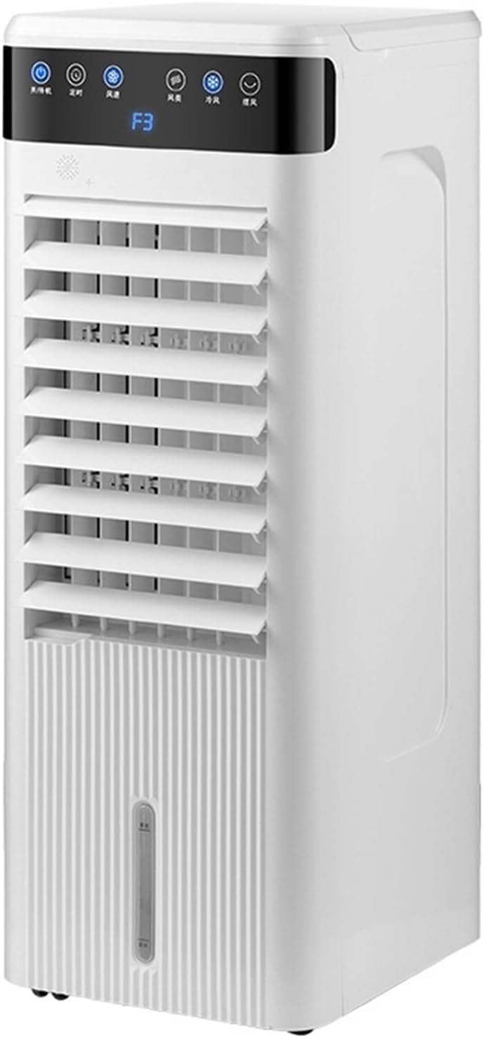Tragbarer Verdunstungskühler, negative Ionen, 6 m Fernbedienung, Touchpanel, staubdichtes Flügelrad, versteckte Räder 735 x 260 x 300 mm