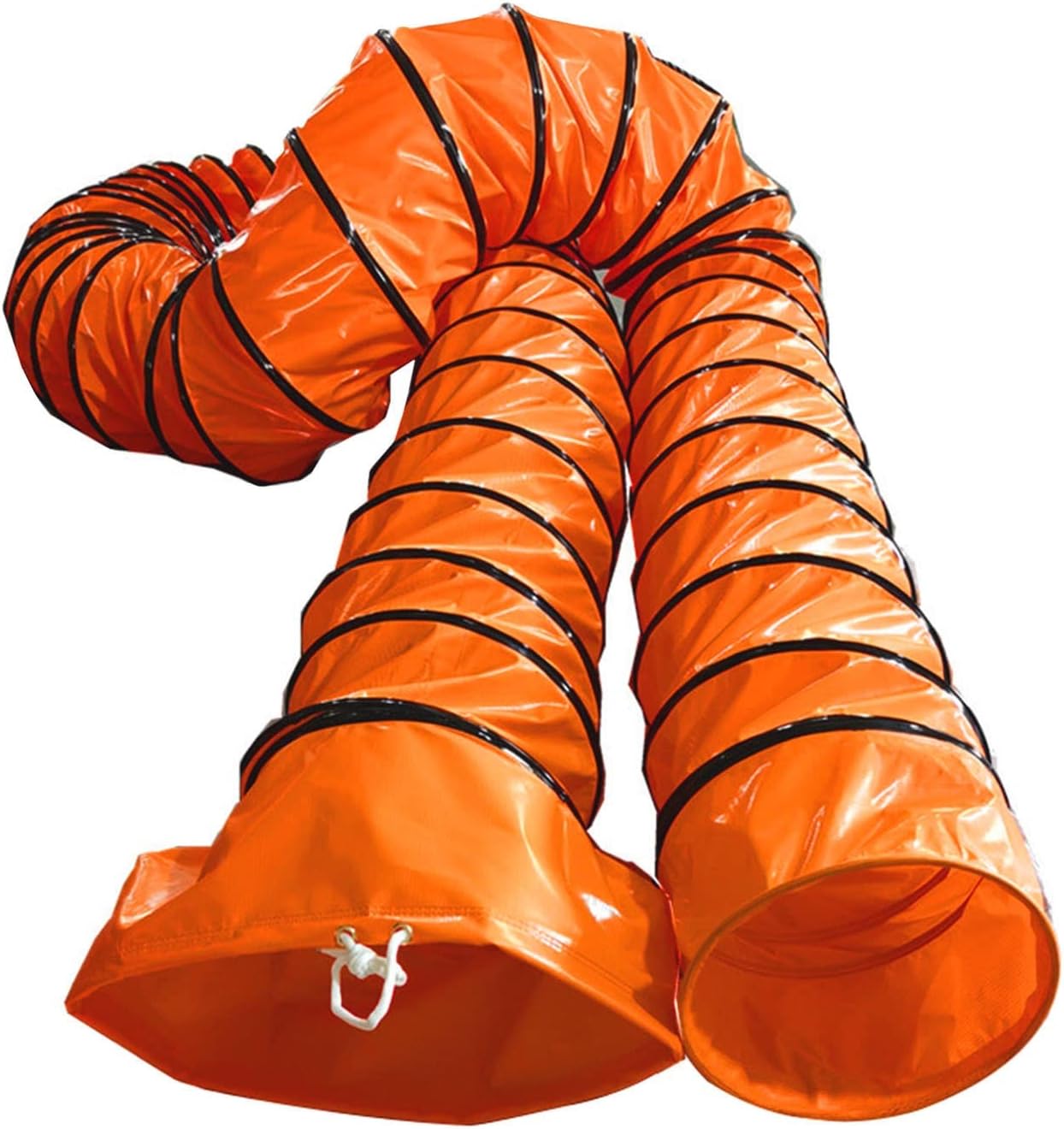 Flexible PVC-Rohrleitungen, PVC-Rohrschlauch, orange, 200–600 mm x 5–10 m, Lüftungskanal for Heizung, Lüftung und Klimaanlagen(400mmx10m)