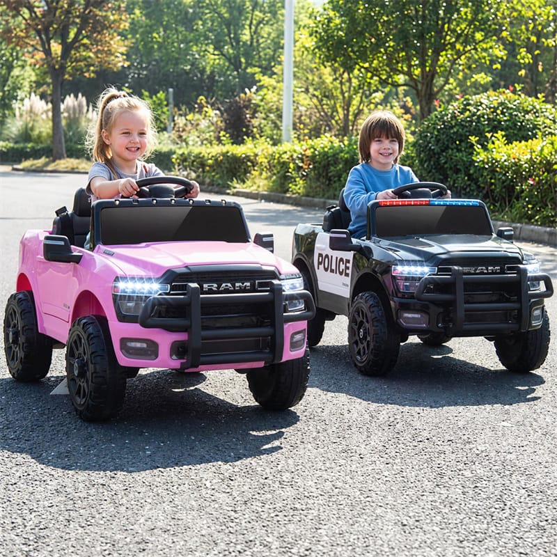 12V Kids Ride-On Truck Car Licensed RAM 3500 Electric Vehicle with Remote Control, Soft Start & LED Lights, Ride On Toy for Boys Girls Aged 3+