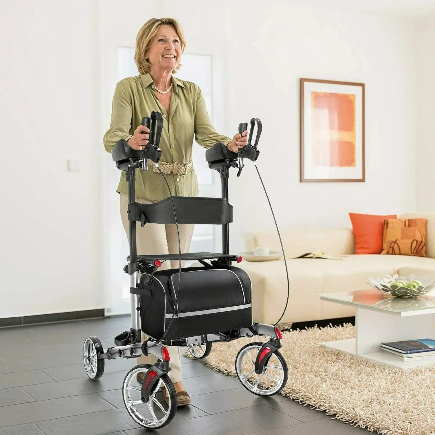 Heavy-duty rollator for seniors
