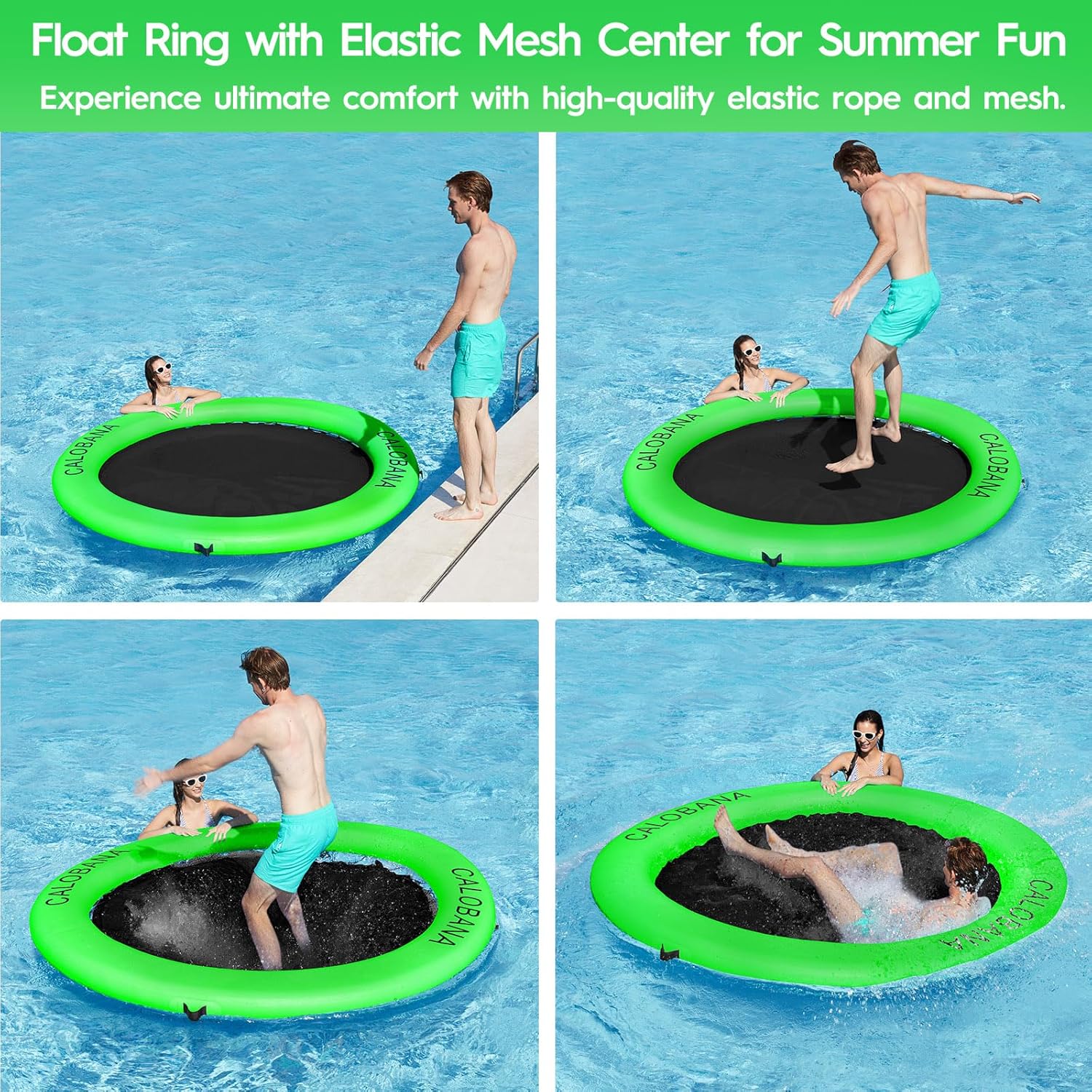 Round Floating Ring Hammock - Heavy Duty Inflatable Raft
