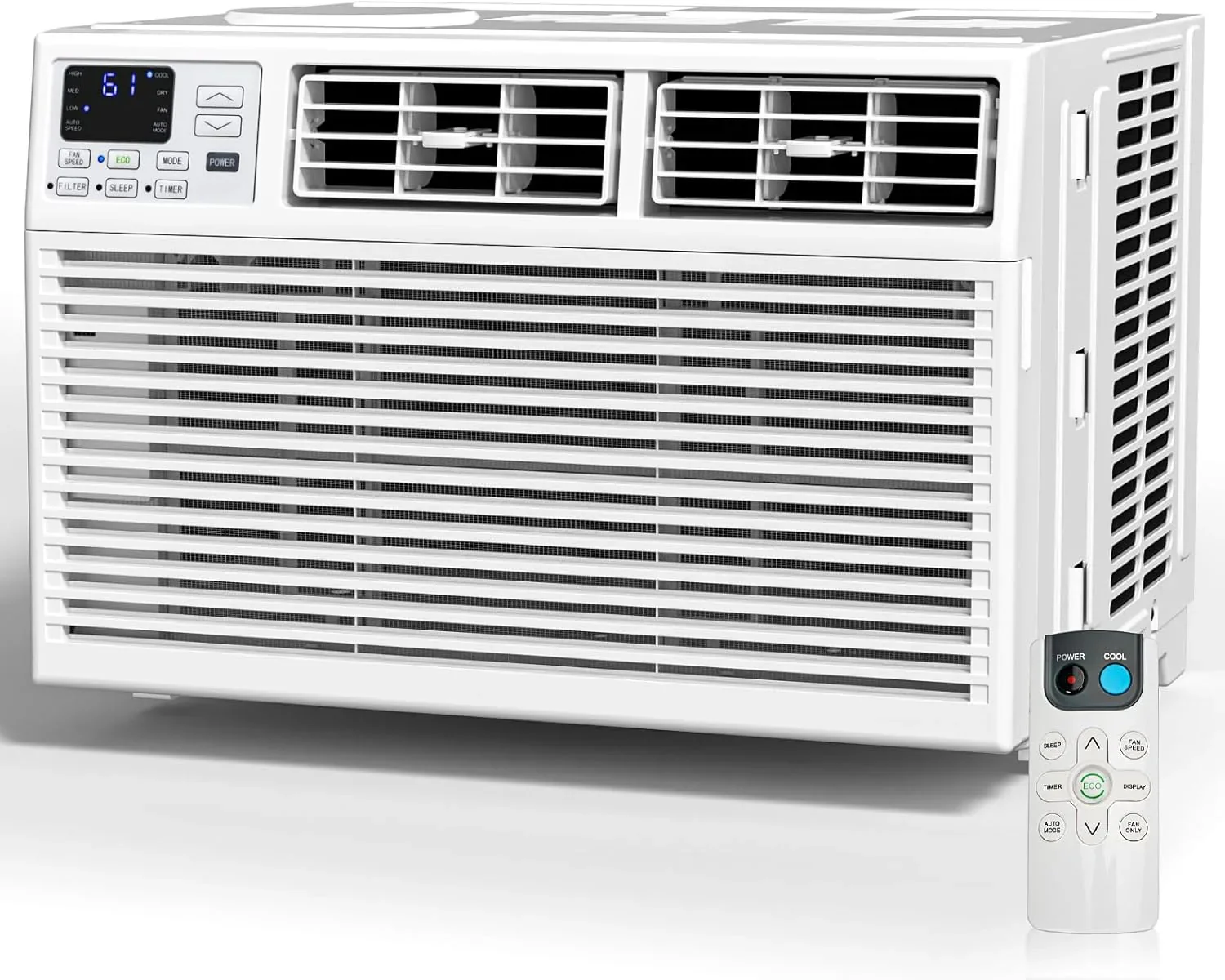 Antarctic Star 12,000 BTU U-shaped window air conditioner, cools rooms up to 550 square feet with 6 modes, 24-hour timer, ultra-quiet window air conditioner