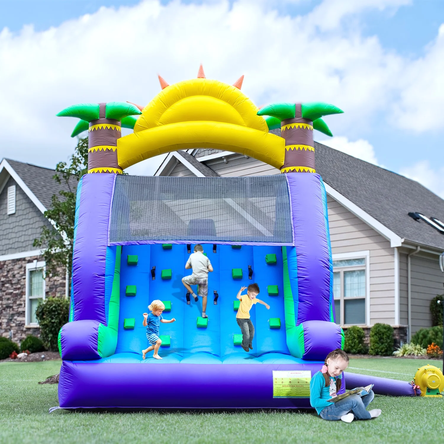 Relunch 26FT Inflatable Double Water Slide for Kids & Adults, PVC Inflatable Water Park with Blower, Giant Splash Pool for Backyard & Outdoor Fun, 26'L x 12'W x 14'H
