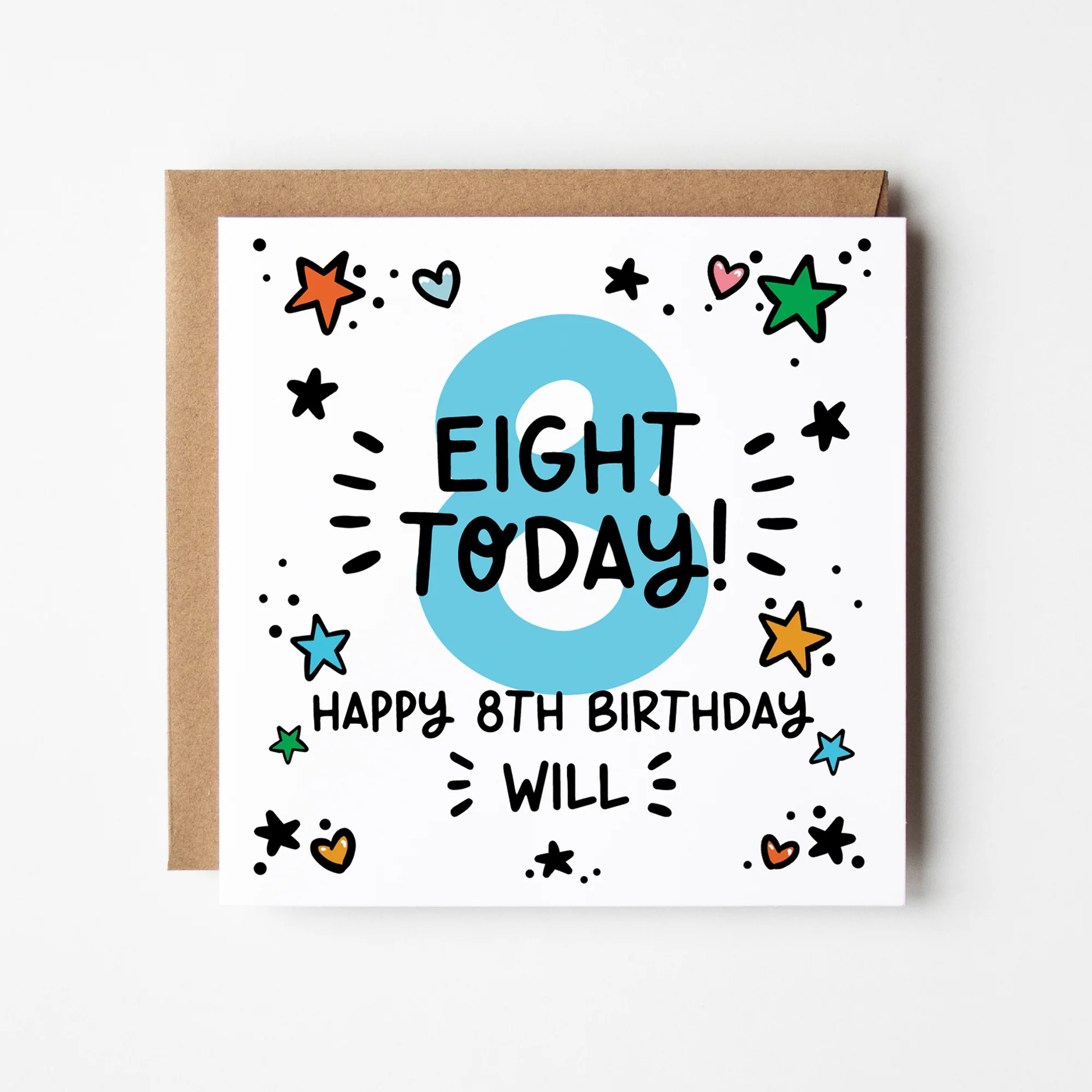 Personalised 6th 7th 8th 9th Birthday Card a?�� Birthday Number Card a?�� Boy's Birthday Card a?��
