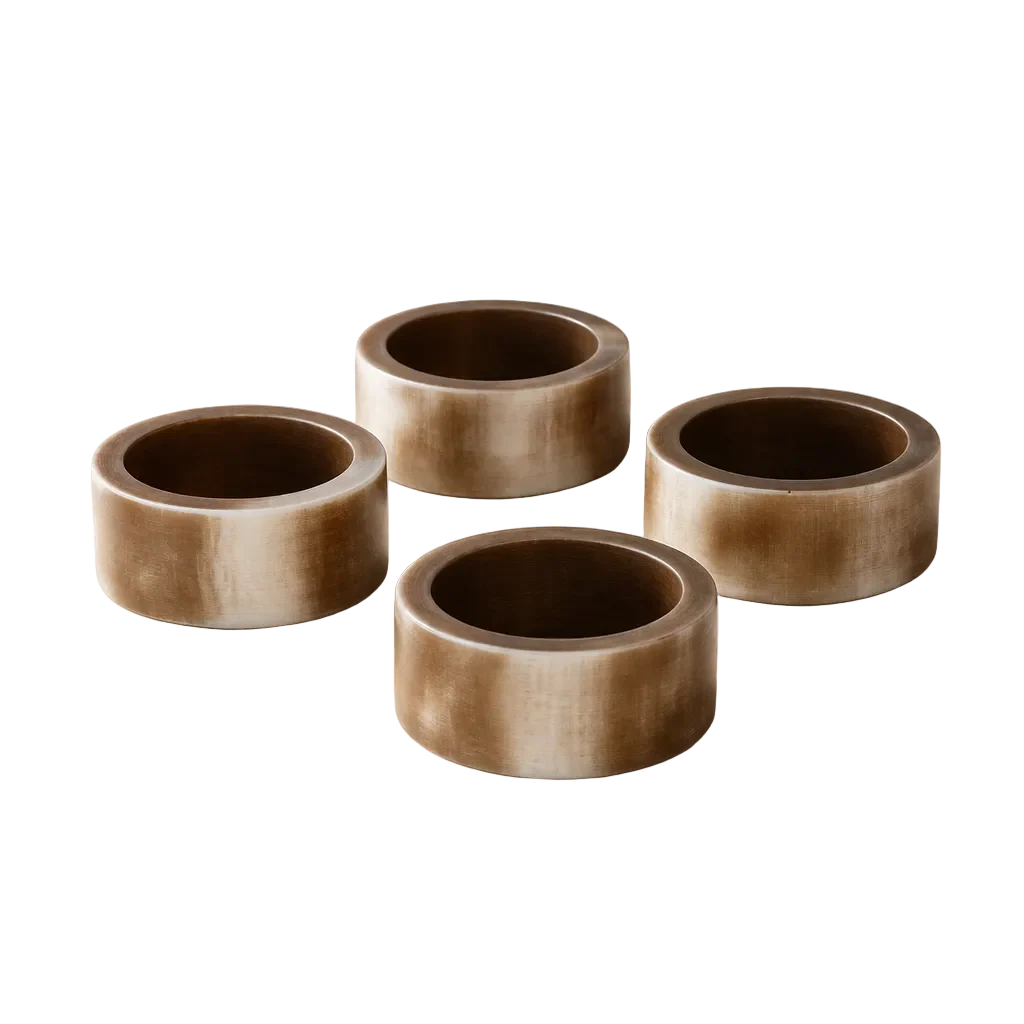 Brown & Ivory Napkin Rings