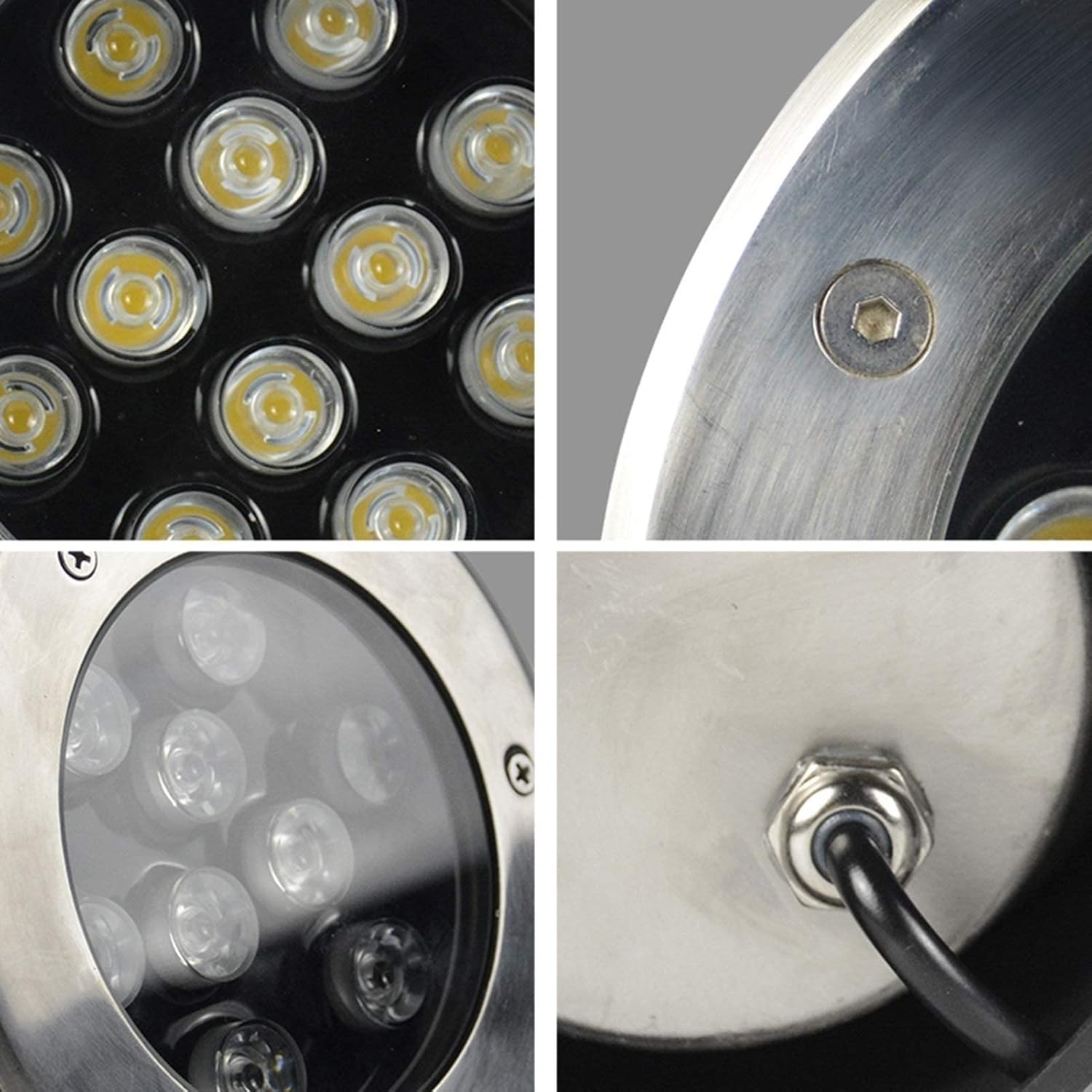 Tauchbarer Led-Poolstrahler – Unterwassereinbauleuchte, Einbaustrahler, Unter Wasser Eingebetteter Poolstrahler, Led 12 V, Wasserdicht, Ip68, Edelstahl, Pool-/Teichbeleuchtung (Lila Licht 18 W)