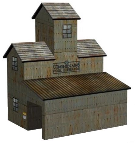 Gray Elevator With Loading Shed