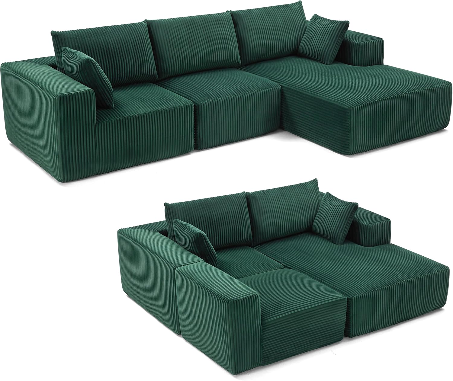 108 Modular Sectional Sofa Cloud Sectional Couch Modern Modular L-Shape Sofa Couch