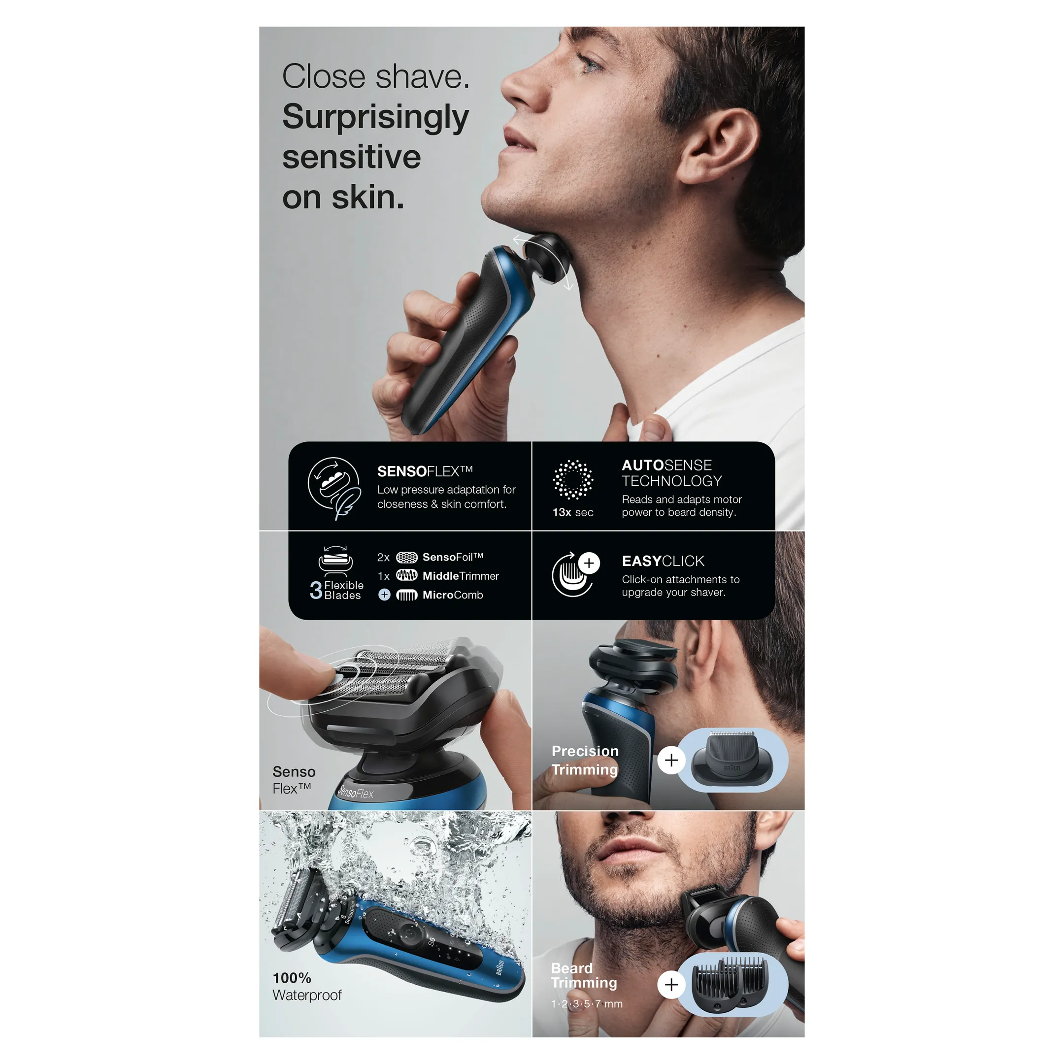 Braun Scheerapparaat Wet & Dry Series 6 60-B1500s