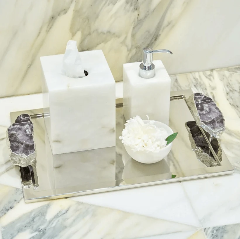 H��ritage Amethyst Tray - Silver