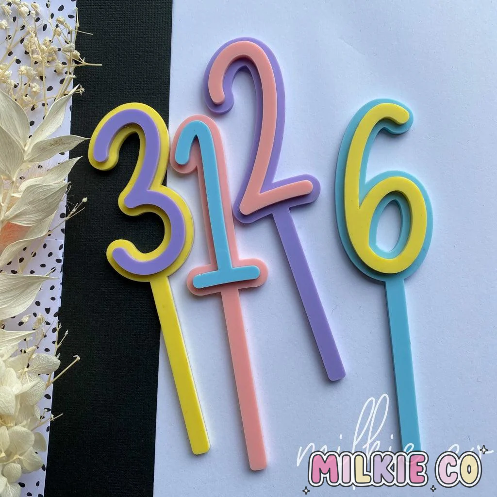 3D Cake Topper Numbers