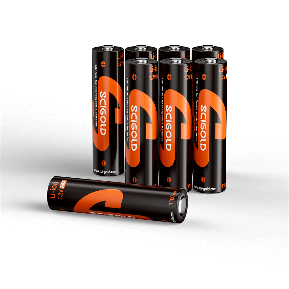 4pcs 1.5V Li-ion AAA Rechargeable Batteries 1110mWh Intense