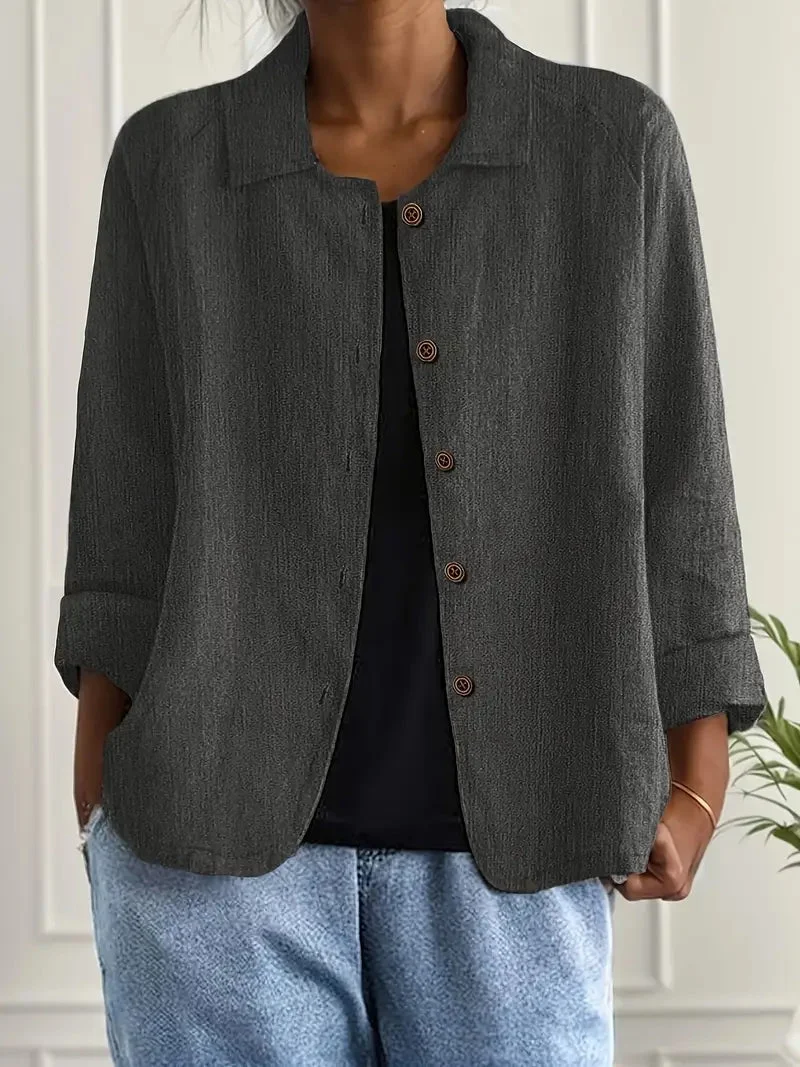 Women��s Lightweight Button Front Jacket Casual Summer Style