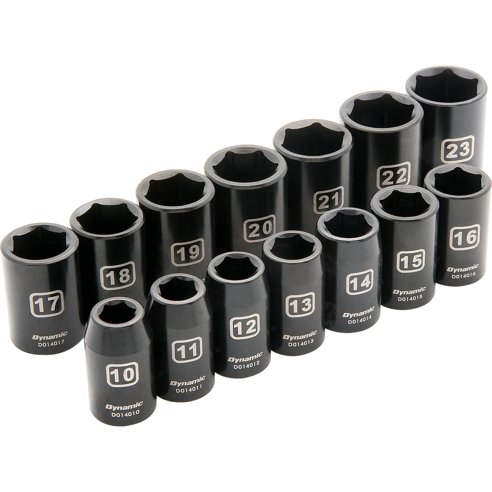 Dynamic D018023  ~  1/2 Inch Drive 14 Pc 6 Point Std Imperial Met
