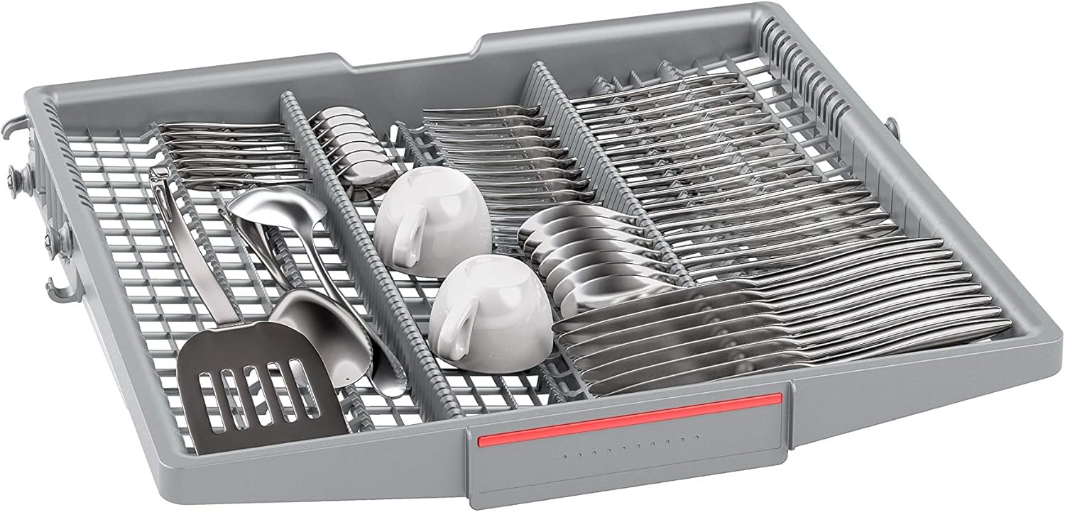 Bosch Huishoudapparatuur SMV6ZCX49E Serie 6 vaatwasser, volledig ge?ntegreerd, besteklade, bijzonder stil Silence-programma, PerfectDry met Zeolith droogt zelfs plastic