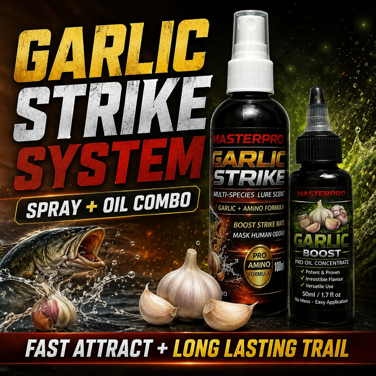 MASTERPRO Garlic Strike Double Scent System �?Spray & Oil Combo