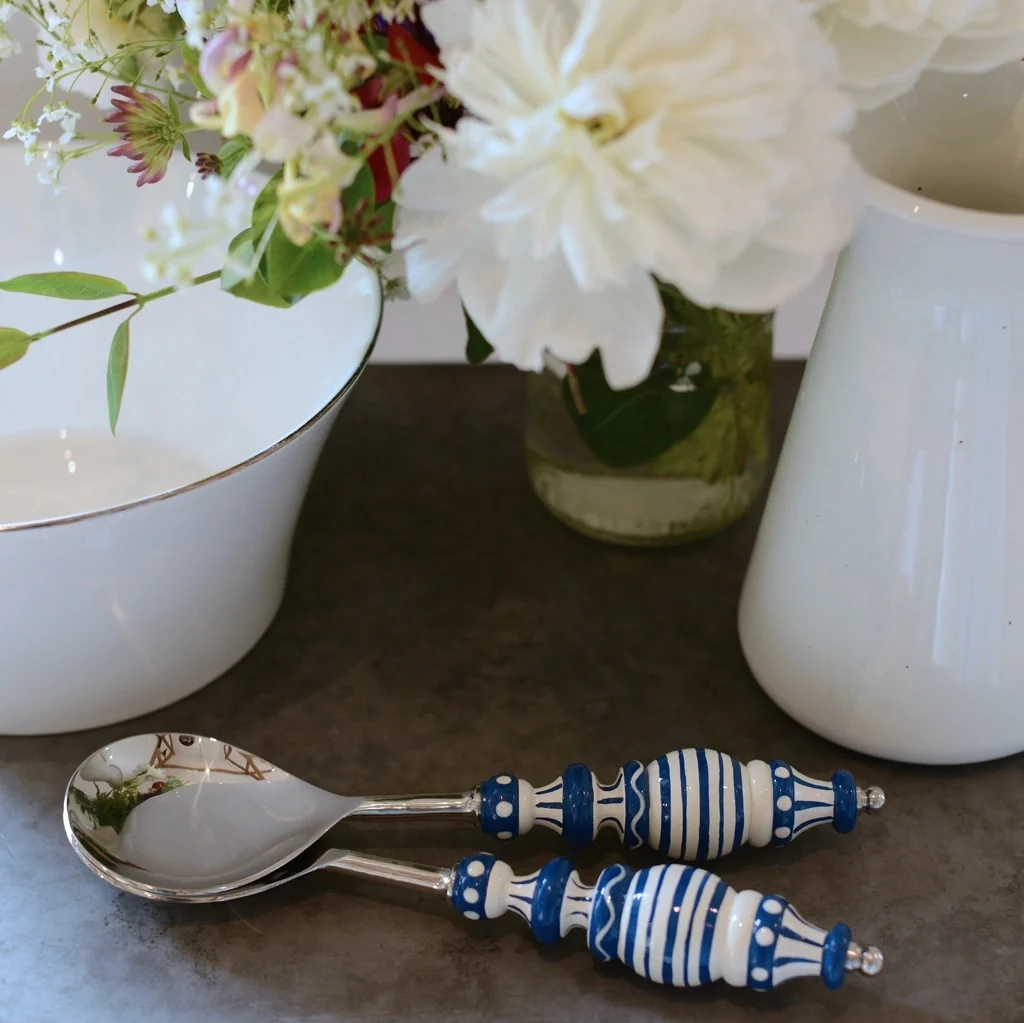Hand Painted Serving Spoon Set