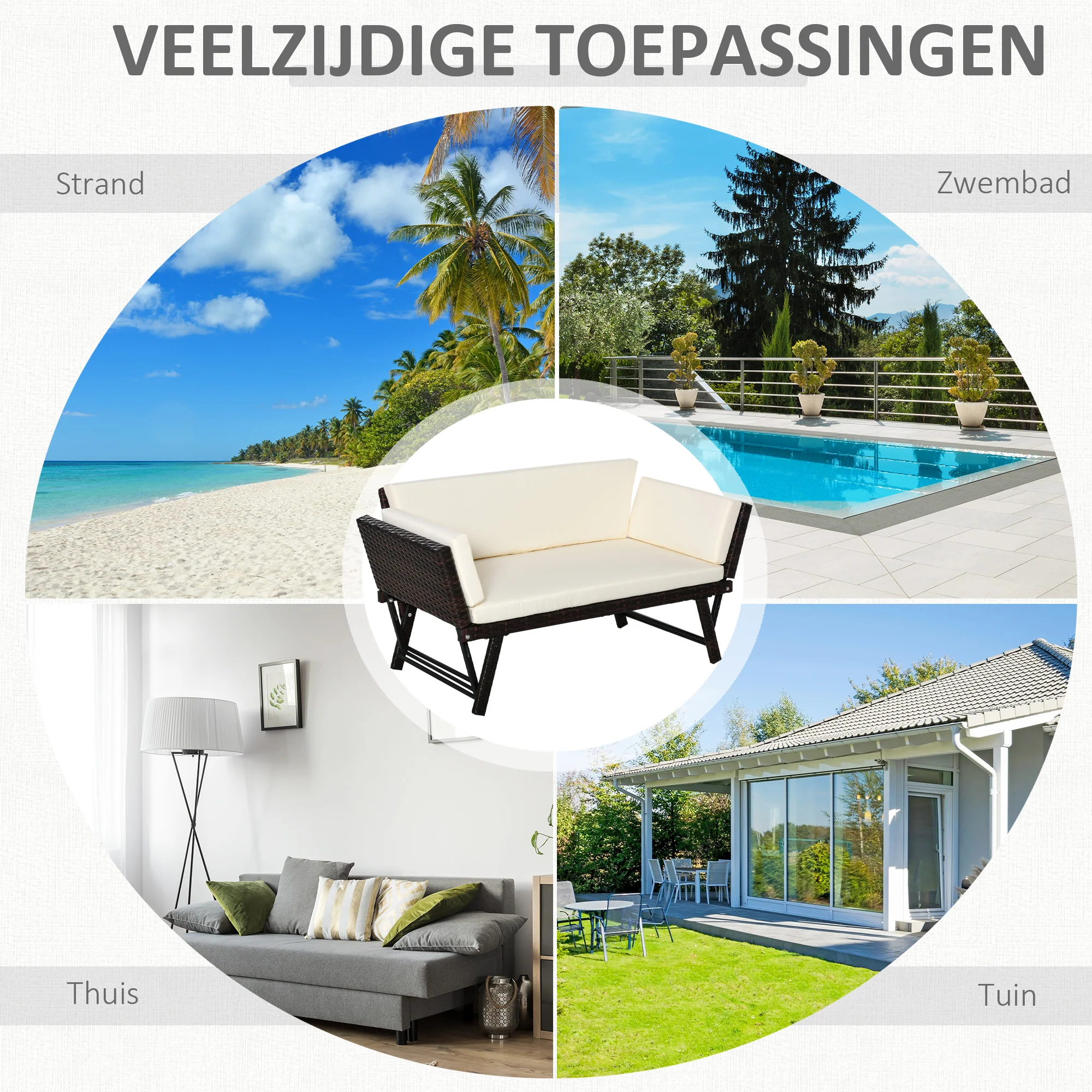 2-zits tuinbank tuinmeubelen tuinbank tuinbank loungebank poly-rotan staal