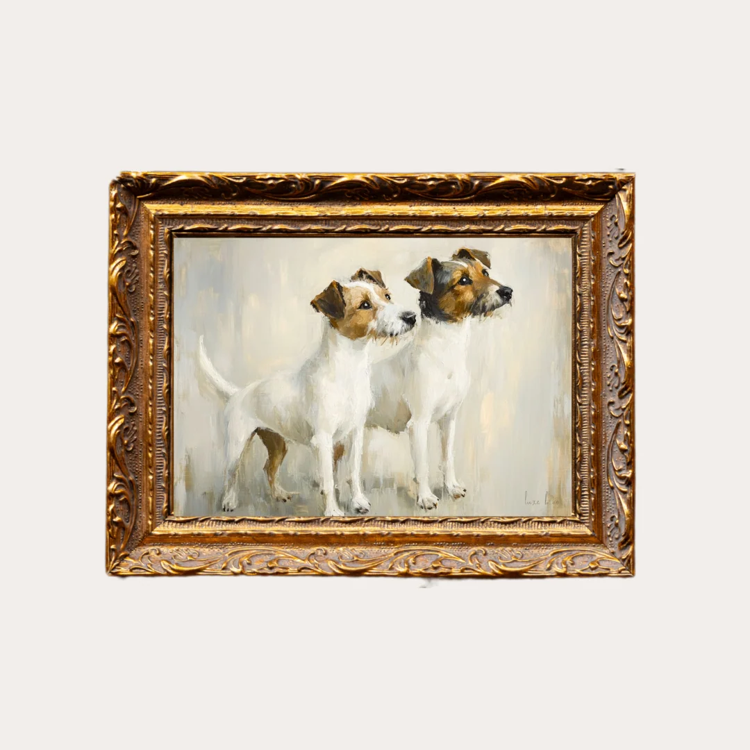 Jack Russell Terrier | French Brass Inspired Gold Mould Framed Art