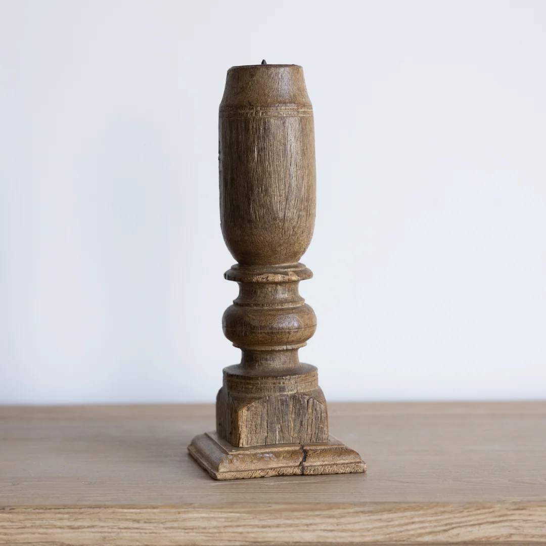 Vintage Wooden Candlesticks