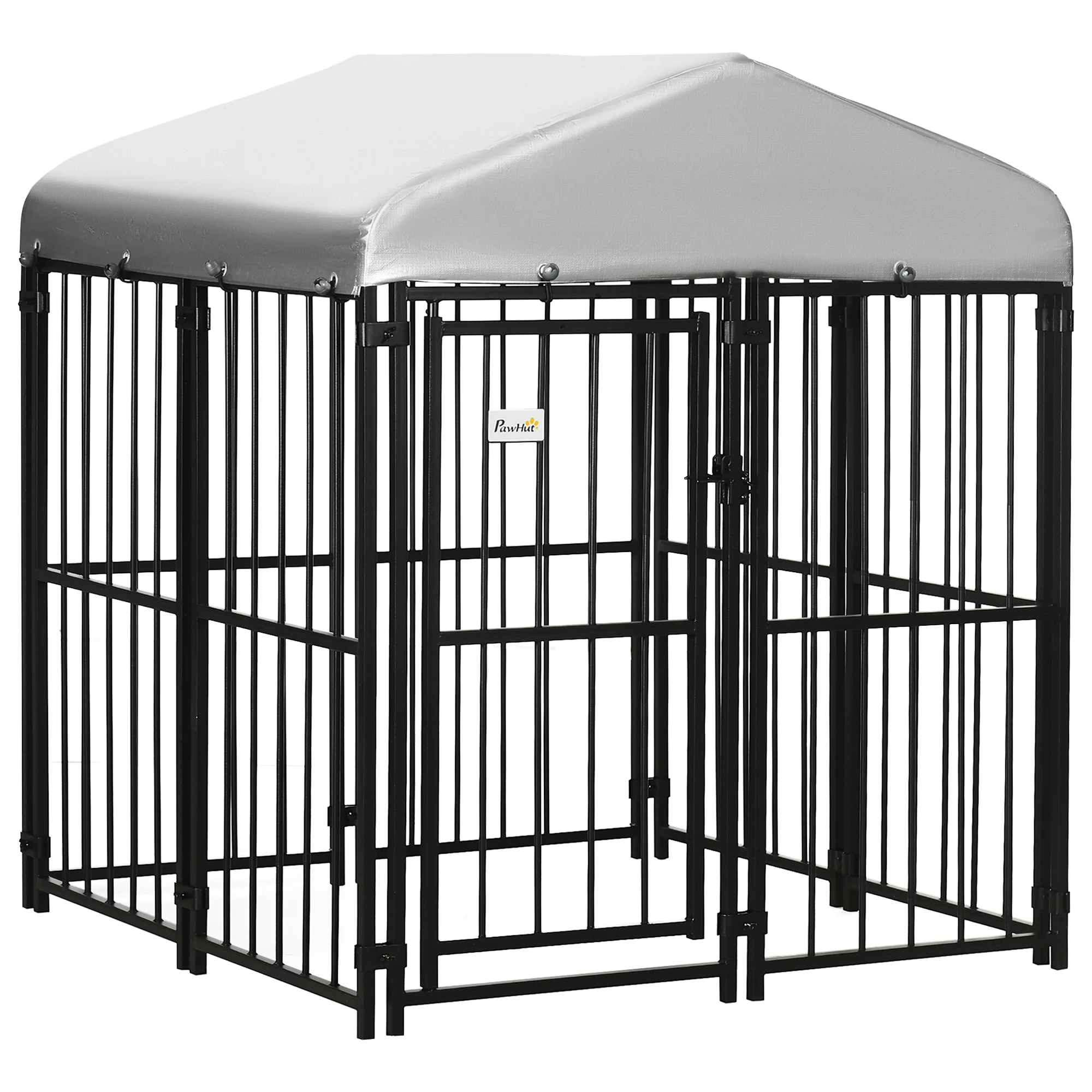 Easycomfort Kennel Recinto per Cani di Taglia Piccola e Media, Galline e Anatre con Tettuccio, 122x122x13 cm