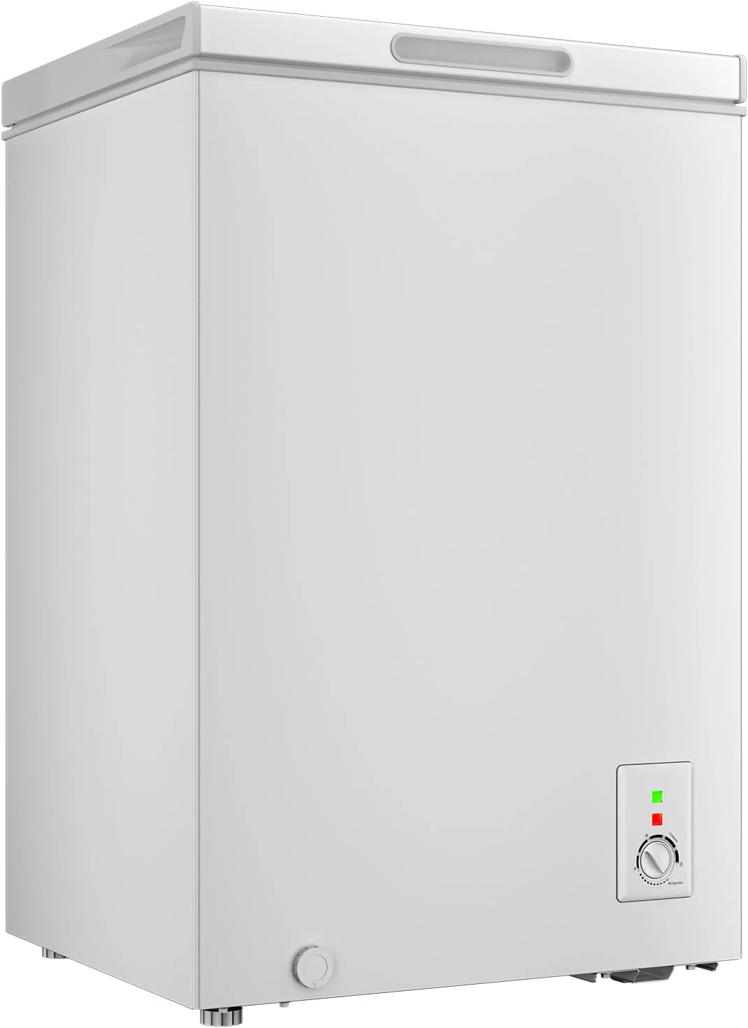 CHiQ FCF98DE Congelatore a pozzetto 99 L, 54,5 x 47,6 x 83,5 cm, congelamento 4 stelle, controllo termostatico, cestello in filo, porta bilanciata, silenzioso, bianco